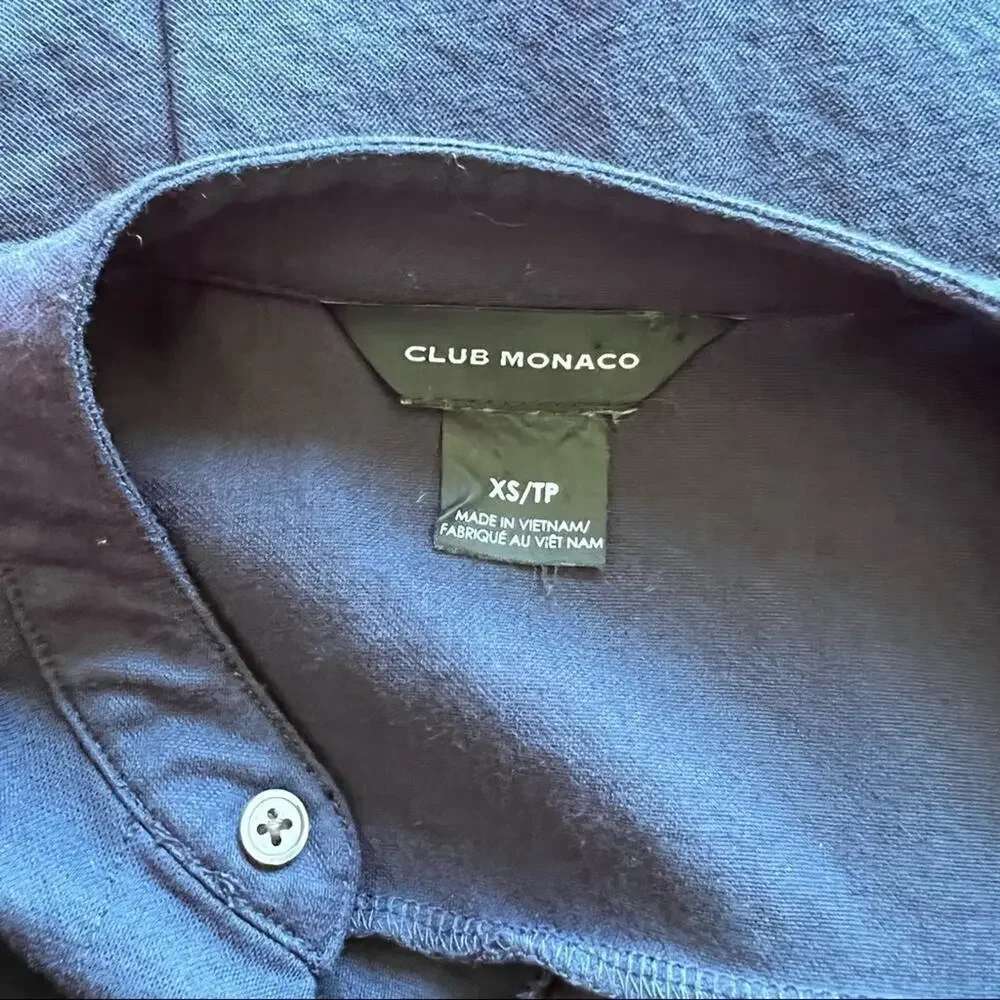 Club Monaco Women's Navy Popover Shift Tunic Mini Dress‎